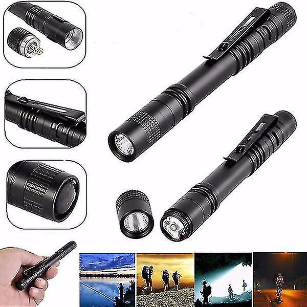 Hhcx-elfeland Xpe Aaa Edc Led Pen Light Flashlight Torch Lamp Light Clip