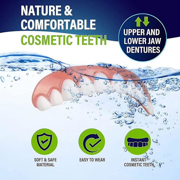 2 Sets Of Dentures, Upper And Lower Jaw Dentures, Natural And Comfortable, Protect The Teeth, And Regain A