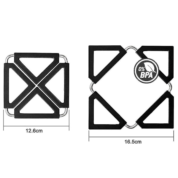 3 kpl Silikoni Trivet Mats Square Premium Keittiön lämmönkestävä matto