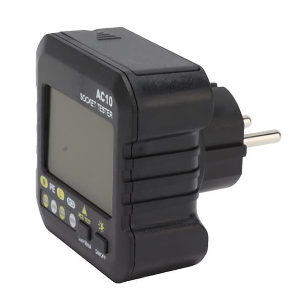 Stikkontakttester EU-plugg 220V LED-display Elektrisk uttak Detektor