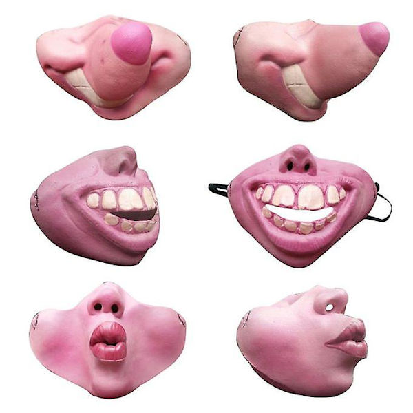 Latex Half Face Scary Horror Creepy S Funny Costume Play Party Prop Decor
