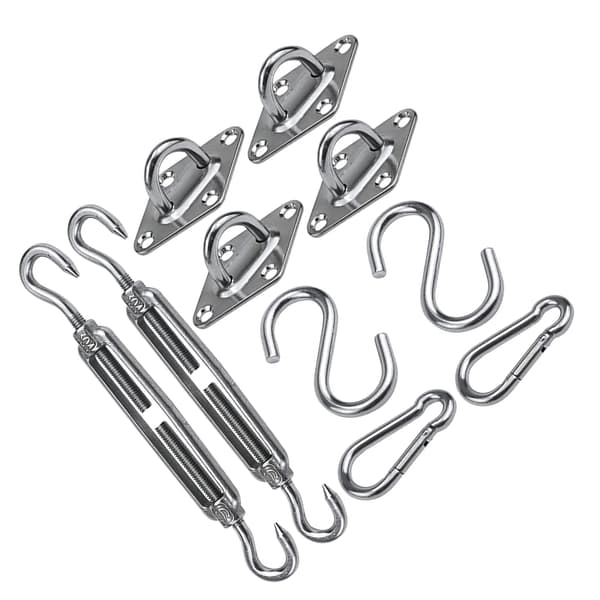 Shade Sail Hardware Kit Rustfrit stål S Krog M6 Fastgørelseselementer til solsejl Markise