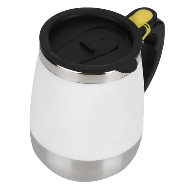 USB-lading Rustfritt Stål Selvrørende Magnetisk Blandekopp 400ml Hvit