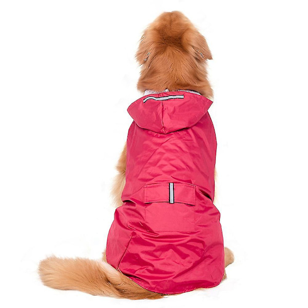 5xl Reflekterande Pet Dog Regnkappa Regnrock Regnkläder Med