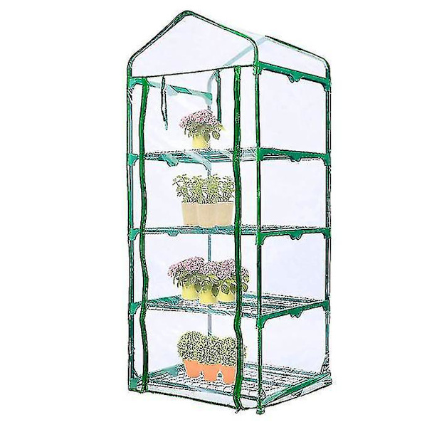 4-tasoinen roll-up vetoketjullinen ovi kasvihuoneen vaihtokansi 27 x 19 x 64 tuumaa kirkas PVC