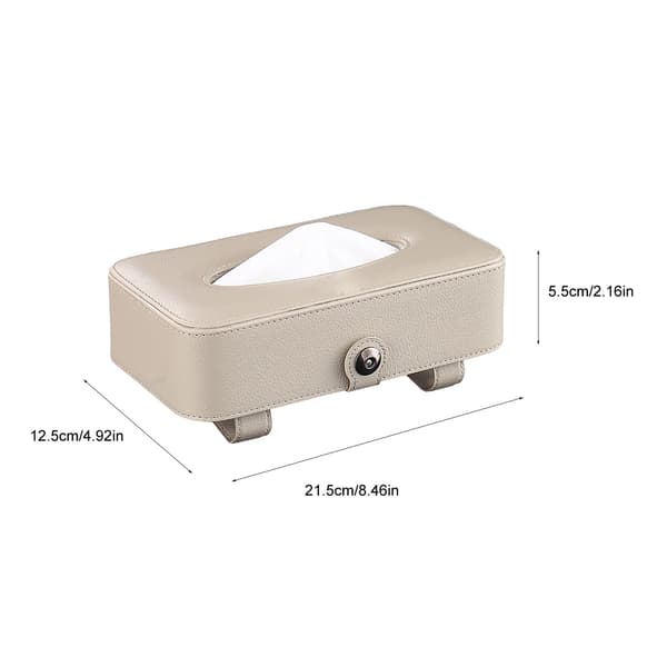Car Tissue Box i konstläder - Beige