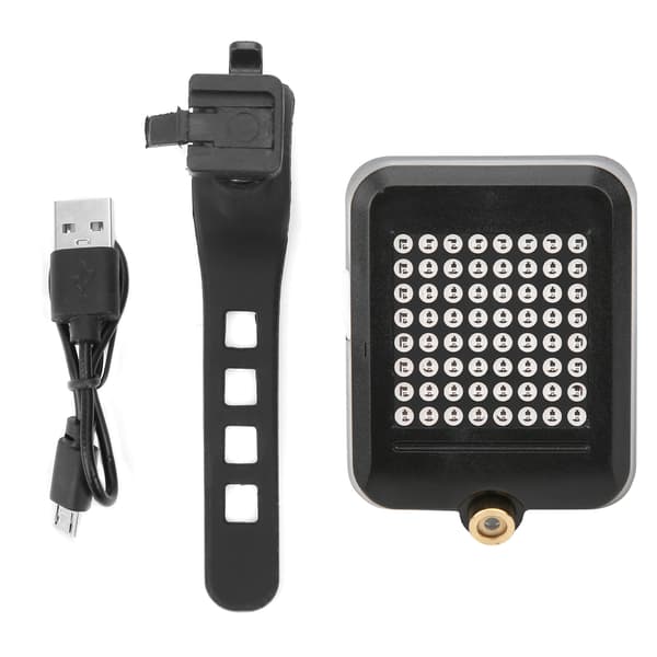 Sykkel USB Oppladbart Bremselys med Blinklys Projeksjon