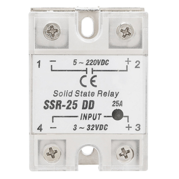SSR-25 DD 25A 5-220VDC Solid State Relä För Industriell Automationsprocess