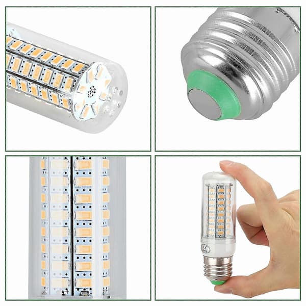 【BQ】10-pakning LED E27 Varm/dagslys Hvit LED Maispære Lampe Lys 110V 25-26s Cool White