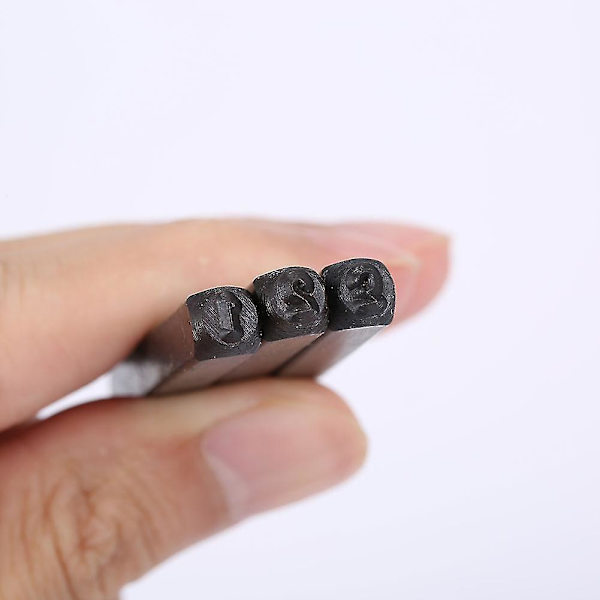 36 st rostfritt stål Bokstavsnummer stämplar Set Härdad metall Trä Läder Hantverksstämpelverktyg 4mm