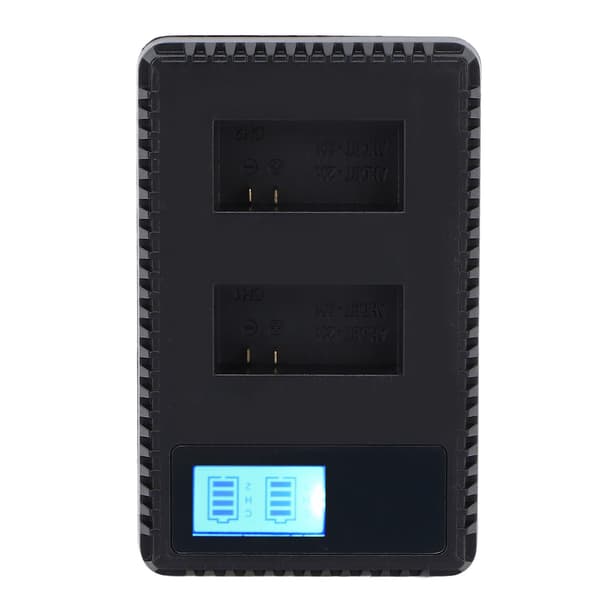 Dobbelt USB Batterilader LCD Display Kamera Batterilader med 2 Batterier til Hero2 3