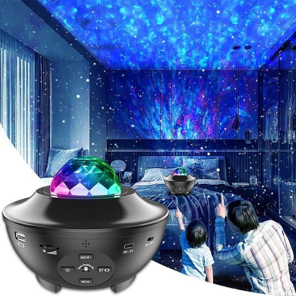 Galaxlampa / Rymdlampa med Bluetooth-högtalare