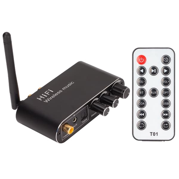 Bluetooth Digital till Analog Konverterare 2 Enheter Anslut Bluetooth DAC Konverterare Stöder Volymkontroll Musikväxling