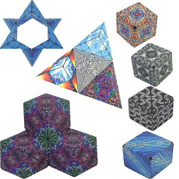 3d Magnetic Cube Surfer Anti-stress pussel för barn Magic Mind Game for Brain Teaser Tree pattern