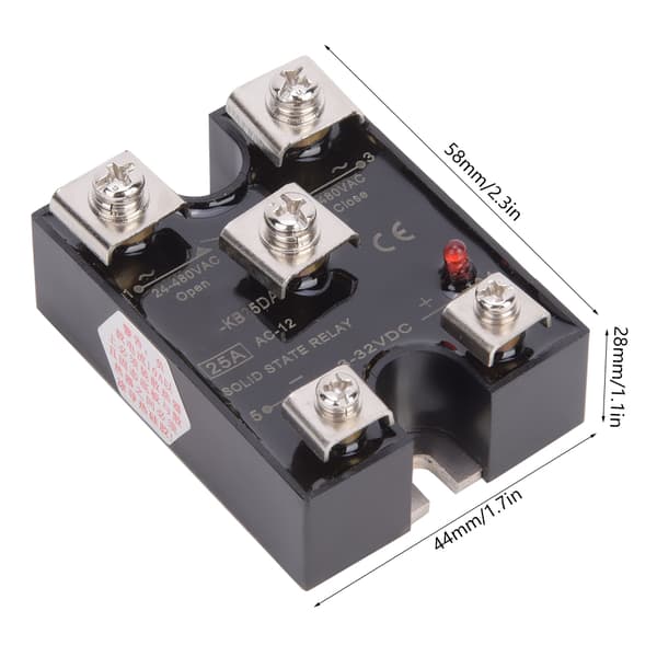 BERM KB25DA Solid State Relay 25A enfaset 1NO1NC Solid State Relay DC-styrt AC