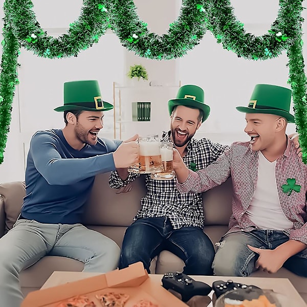 Clover Pendant St. Patrick's Day Grøn farve Strip Holiday Party Home Atmosphere Arrangement Color bar
