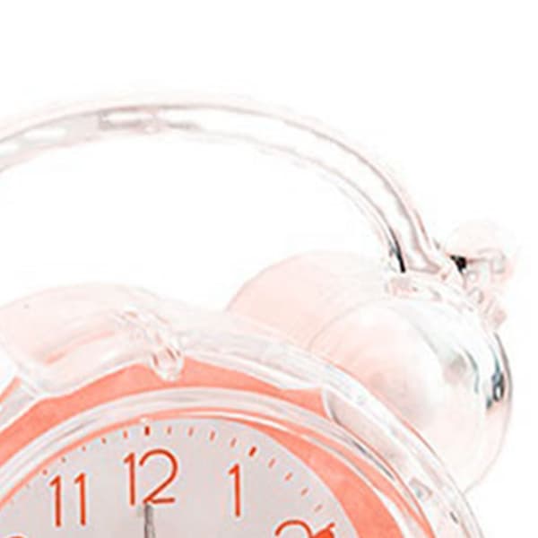 【BQ】Barnväckarklocka Tyst Design Tecknad Design Enkel Inställning Stark ABS Dubbel Klocka för Sovrum Bord Rosa