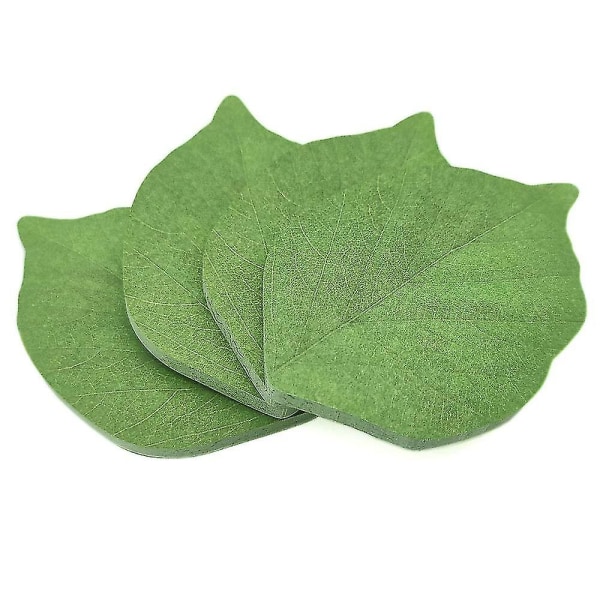 4 stk vakre grønne bladformede klistremerker