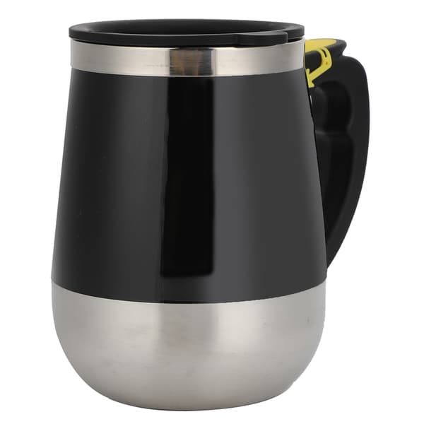 USB Opladning Rustfrit Stål Selvrørende Magnetisk Blandekrus 400ml Sort