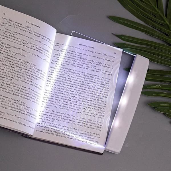 Trådløs LED-boklys-panel for nattlesing i sengen Hvit White size