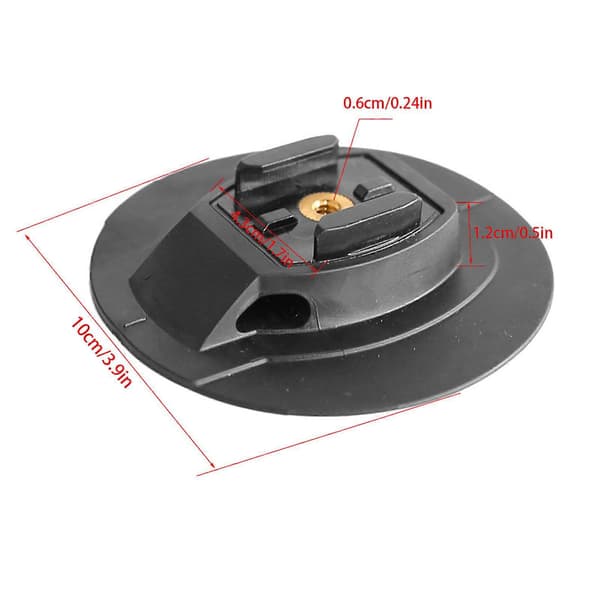 【BQ】SUPs Paddle Board Kameramonteringsbase Lavvinklet Kamerastabiliserende Beslag til Surfing og Paddleboarding Holdbart single black base
