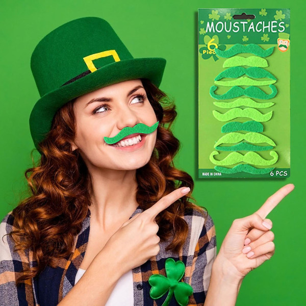 St. Patrick's Day Party Decoration Irish Festival Party Green Fake Beard Multicolor