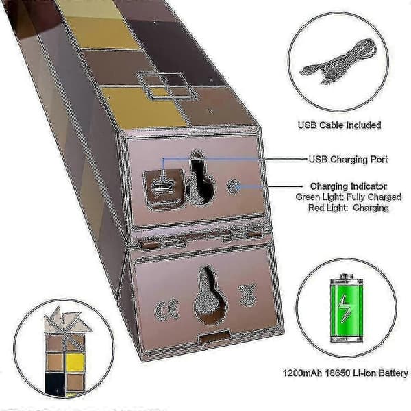【BQ】Minecraft Game Peripheral Building Block Flashlight Night Light USB Home Decor Lamp Gift