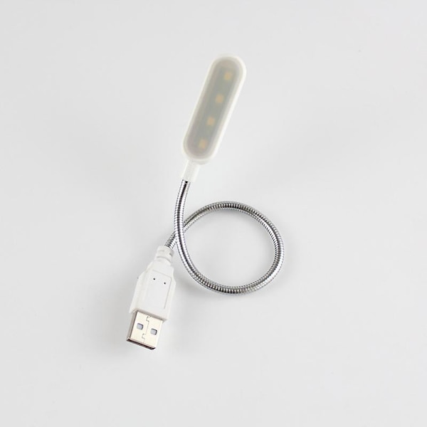 Bærbar Usb Led Mini Book Light Leselys Bordlampe Fleksibel Lampe For Power Bank Bærbar Bærbar PC Datamaskin White Shell Warm White Color