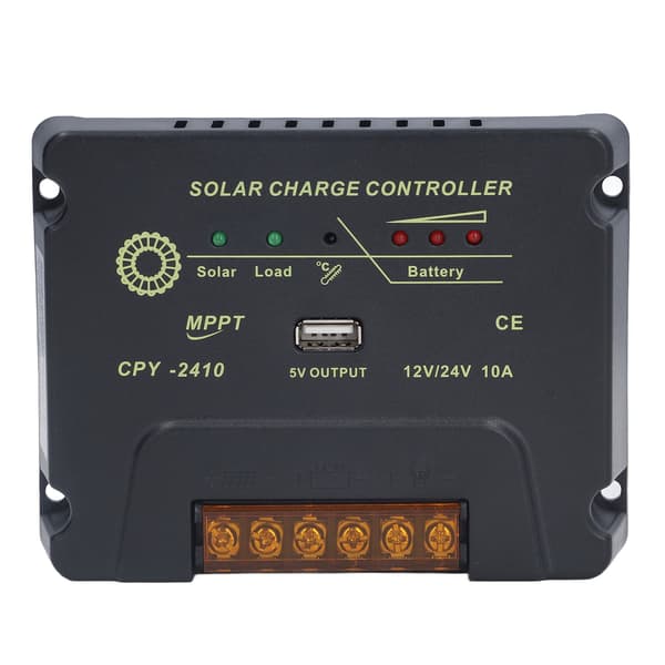 MPPT Solcelleladeregulator 12V 24V Auto 10A Industrielt Vannsystem