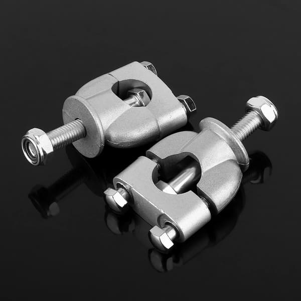 7/8 22 mm Sølv Styr Mount Riser Klemme til ATV Motorcykel