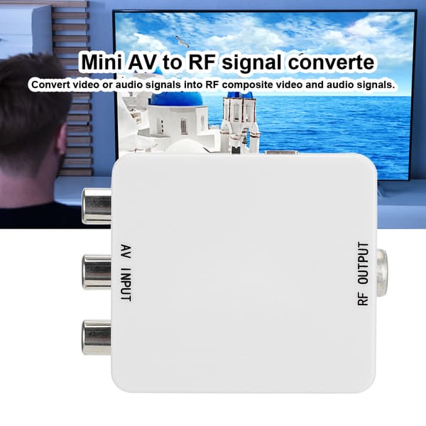 Gratis driver AV til RF Mini Video Converter Box Adapter TV Signal Switcher