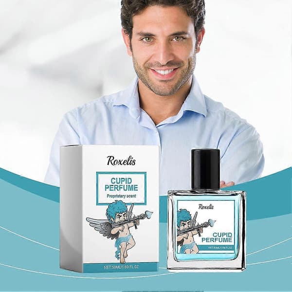 【BQ】Cupid Cologne Spray Långvarig Doft för Män Kvinnor Utsökt Förpackning Mångsidig Lätt att Bära 50ml blå