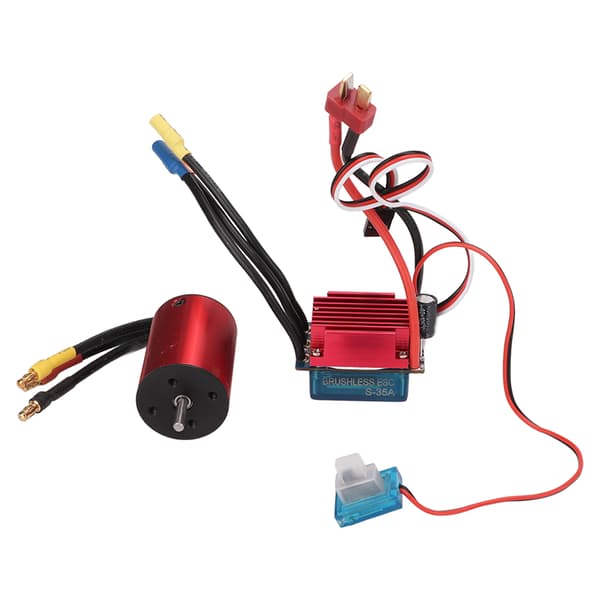 4500KV Børsteløs Motor 35A ESC Programmerbart Kit til 1/14 1/16 RC Bil