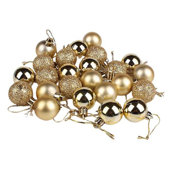 24 stk Juleballer Ornamenter Til Jul Juletre Snuttefri juletrepynt Stor hengende ball gold