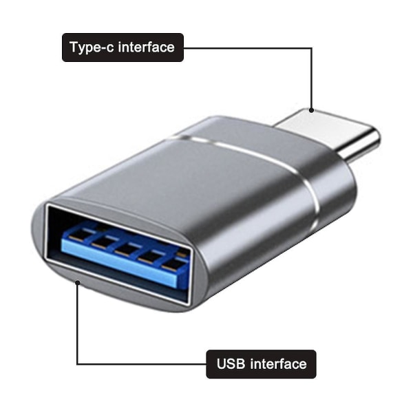 Type-c - USB 3.0, metalliseostyyppi C-sovitin, tukee jopa 5 g tiedonsiirtoa