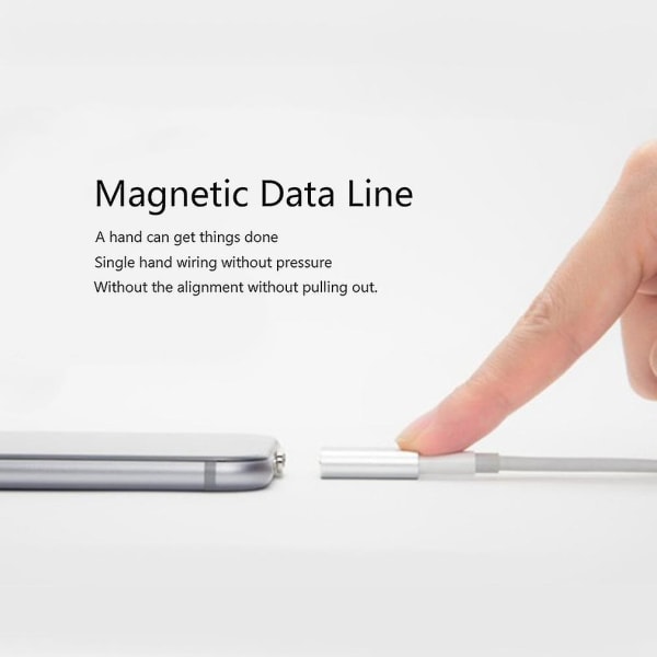 P10 Magnetic Data Line Ladekabel Oplader To-i-en Data Line til Android