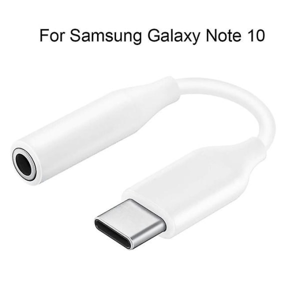 Type-c til 3,5 mm lydmikrofonadapter for Galaxy Note 10