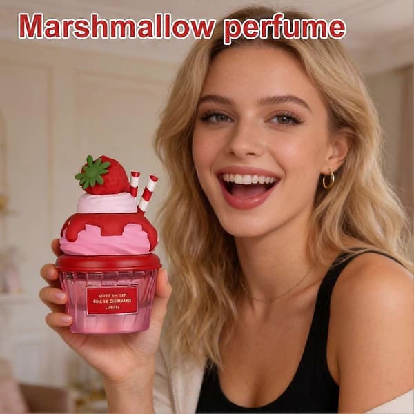 【BQ】Marshmallow Cupcake parfym 75ml Gourmand Chokladdoft Långvarig Present Cream
