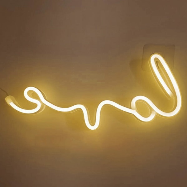 Dekorativt neonskilt lys Delikat nyhed Uregelmæssig kærlighedsdesign Led bogstavlampe boligindretning Warm White
