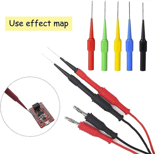 15 stk bakprobepinner, multimeterprobepinner, testledningsbakprobe, bakprobe for bilreparasjoner og laboratorietesting av elektriske multimetre (r