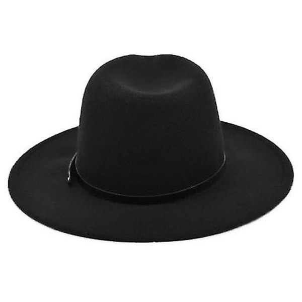 Naisten tai miesten villainen huopa Fedora-hattu black