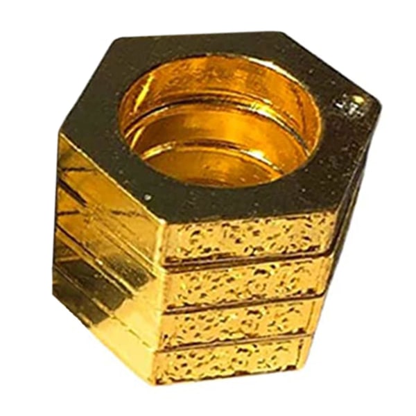 Hexagon Retro Magic Ring Personlig 4-finger ring multifunksjonell utendørs klatring nødsituasjon