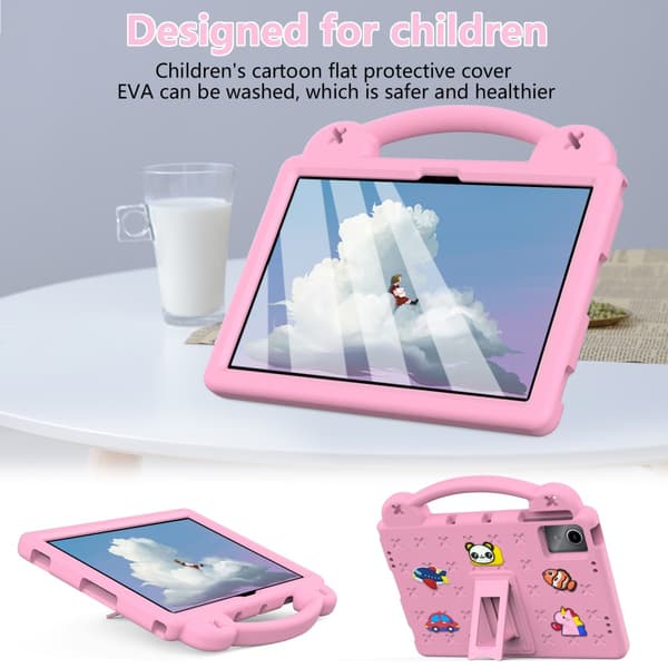 【BQ】Støtsikkert EVA-deksel Lenovo Tab M11 Kickstand Rosa