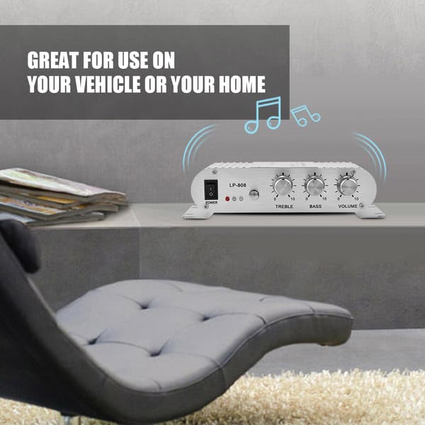 20W Mini 2-kanals HiFi stereo basförstärkare