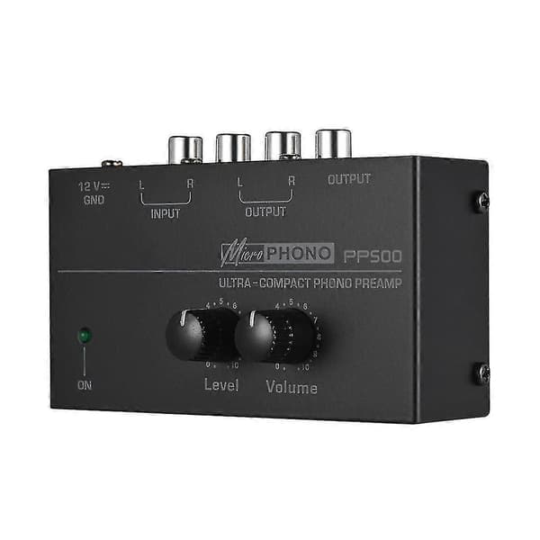 Ultrakompakt phono-förförstärkare PP500 med diskantbalans och volymjustering