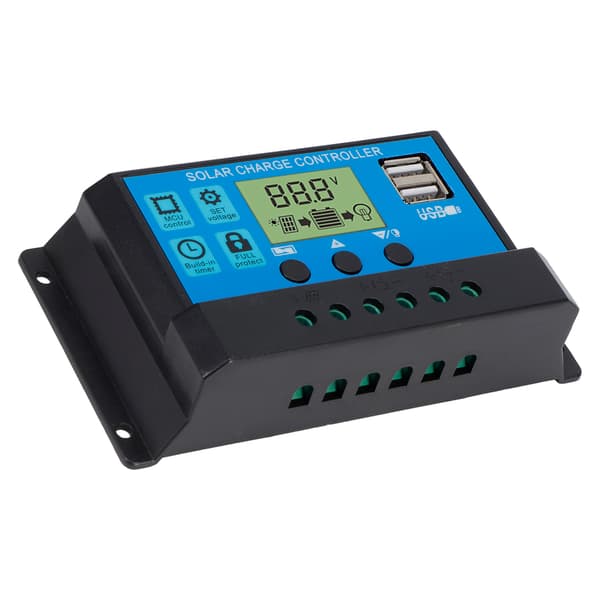 PWM Off Grid Solcelleladekontroller 12V 24V 30A Selvtilpasning Fotovoltaisk System