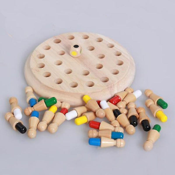 Lasten Juhlapeli Puinen Muisti Matchstick Shakkipeli Hauska Block Board