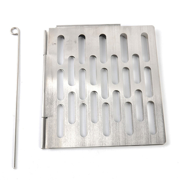 Blue Travel Folding Grill Net Bbq Nonstick Rack Board
