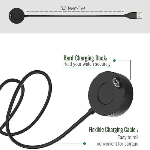 Laderkabel kompatibel med Garmin Vivoactive 3/4 Music Garmin Fenix