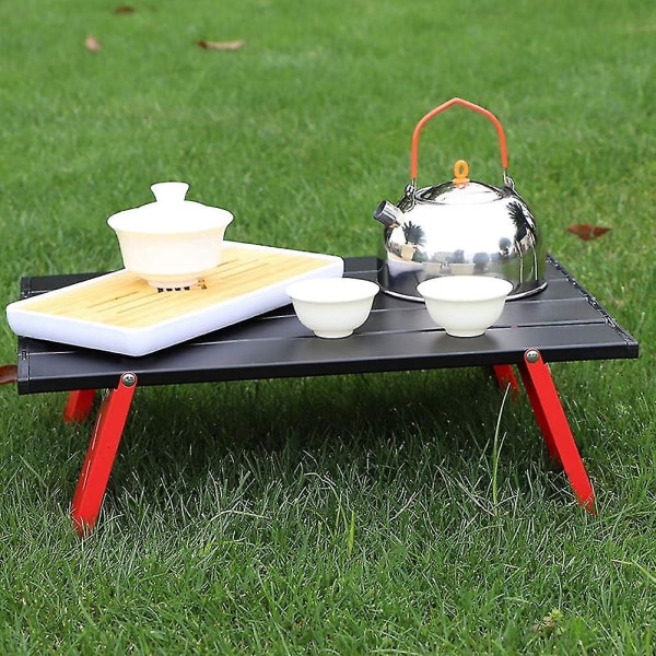 Table Pliante, Mini Table De Pique - Nique En For Barbecue In Plein (tout En Et Rouge)